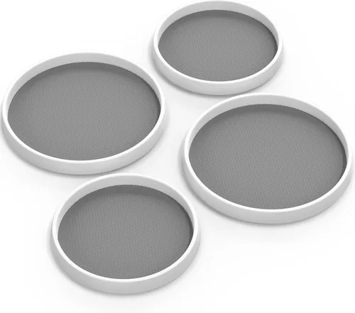 Vista 10 de Simple Houseware Bandeja giratoria organizadora de especias Lazy Susan de 10 pulgadas, paquete de 4