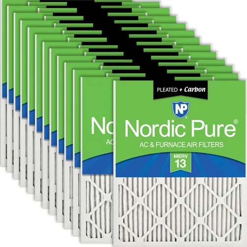 Vista 43 de Nordic Pure 20x20x1 (Tamaño real: 19 1/2 x 19 1/2 x 3/4) Filtros de aire para caldera/aire acondicionado Poly Green MERV 6 – Reduce el polvo