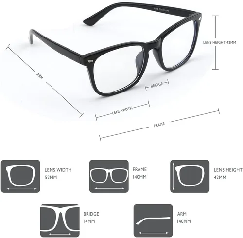 Vista 3 de Paquete de 2 lentes de luz azul para mujeres y hombres, gafas de computadora