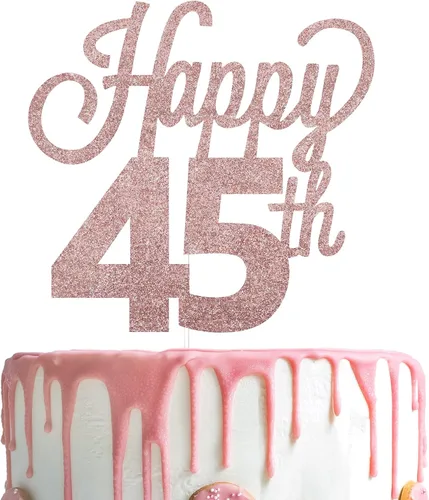 Vista 100 de LINGTEER - Decoración para pastel con texto "Happy Birthday 100", color negro