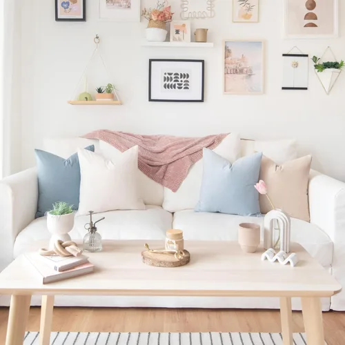 Vista 9 de MONDAY MOOSE - Juego de 4 fundas de cojín decorativas de terciopelo suave, diseños modernos, mezcla y combina para la decoración del hogar, rellenos