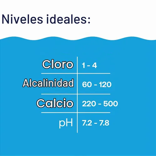Vista 6 de HTH 1275 Kit de prueba de 6 vías para el cuidado de piscinas, probador químico de agua para piscinas, 100 pruebas