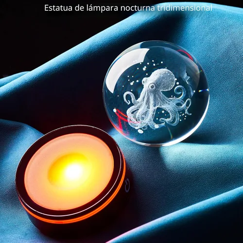 Vista 5 de Estatua de bola de cristal 3D, regalo de bola de vidrio del océano femenino, adecuada para amigas y amigos masculinos, graduados, amigos, colegas