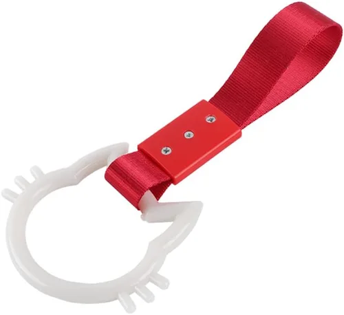 Vista 18 de Q1-TECH, Anillo JDM Tsurikawa japonés para metro, tren, autobús, correa de mano KITTY Cat para parachoques delantero y trasero, anillos