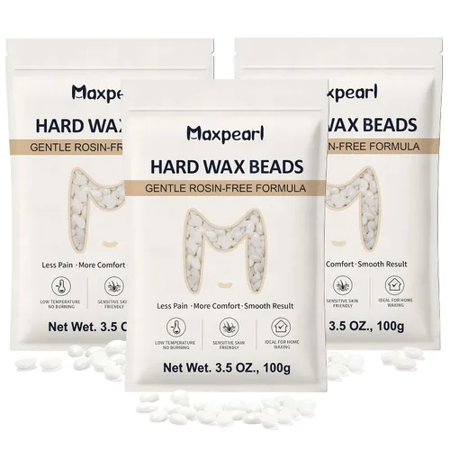 Vista 12 de Maxpearl Cuentas de cera dura sin colofonia, 10.5 onzas (10.58 oz), para pieles sensibles, granos de cera para depilación Branzilan, bikini, cara