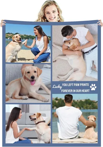 Vista 15 de Manta de fotos personalizada con collage de texto, imagen, regalo de cumpleaños de boda para adultos, bebés, niños, niñas, niños, papá, mamá, 1 Foto