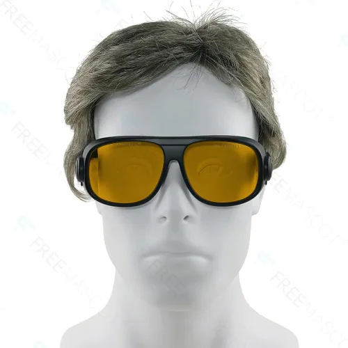Vista 5 de FreeMascot Profesional OD 6+ 190nm-490nm Longitud de onda Violeta/Azul Laser Gafas de Seguridad para 405nm, 445nm, 450nm, 473nm Laser