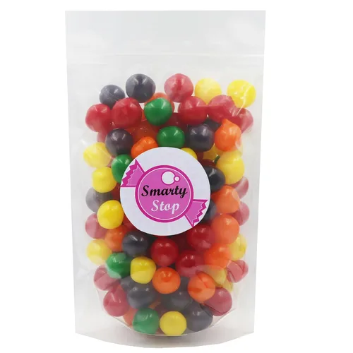 Vista 3 de Smarty Stop Fruit Sours - Bolas de caramelo masticables, tamaño bocado y bolsa resellable (surtido, 2 libras (paquete de 1))