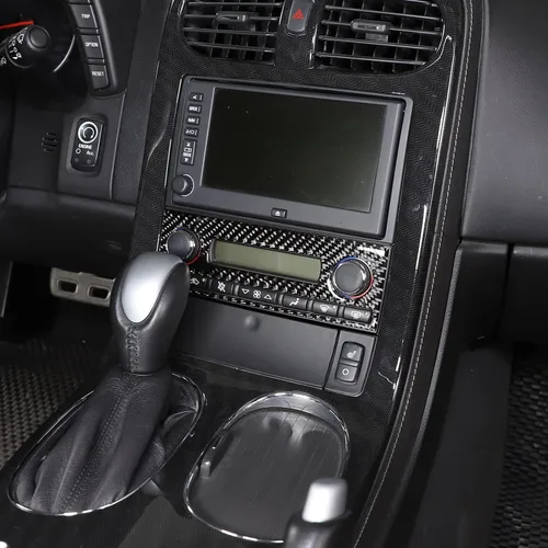 Vista 2 de PIUGILH Cubierta del marco del panel del interruptor del aire acondicionado del coche para Corvette C6 Z06 ZR1 2005-2013 accesorios, cubierta
