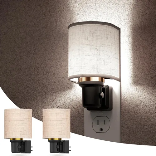 Vista 18 de L LOHAS LED Las luces nocturnas se enchufan a la pared, enchufe en la luz Beige-3000K