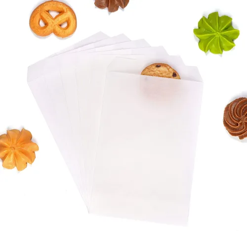 Vista 12 de Quotidian Bolsas de papel planas negras para galletas de 4 x 6 pulgadas Negro