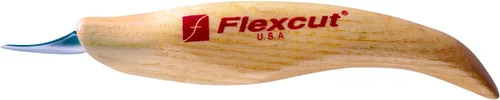 Vista 25 de FLEXCUT Cuchillos para tallado de madera Cuchillo para tallado de astillas Hoja de acero 1095 con alto contenido de carbono Mango ergonómico