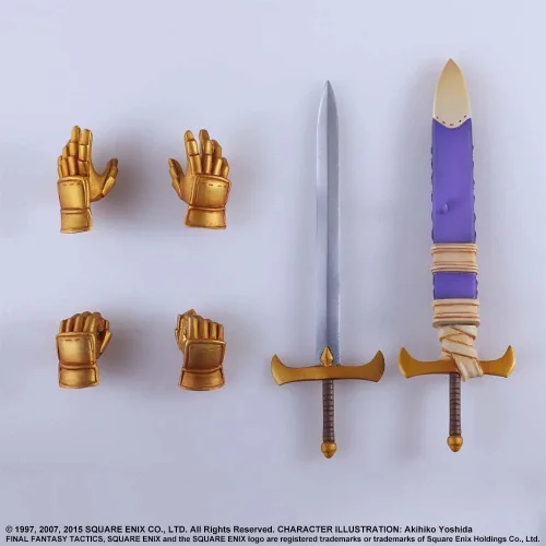 Vista 2 de Figura de acción prepintada de PVC de Final Fantasy Tactics Bling Arts Dilita Hyrule PVC prepintada