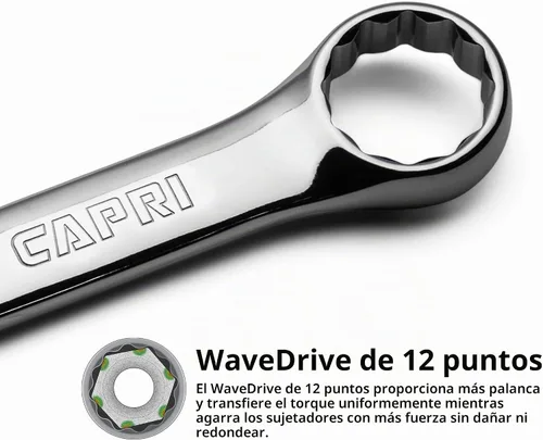 Vista 4 de Capri Tools Llave combinada de 12 puntos, métrica (6 mm)