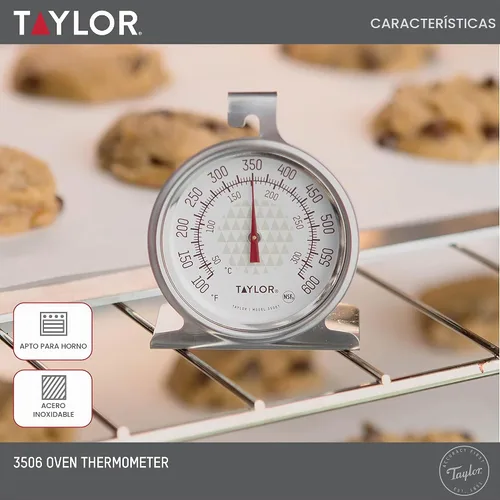 Vista 3 de Taylor Termómetro para horno de cocina con esfera grande de 2,5 pulgadas, analógico