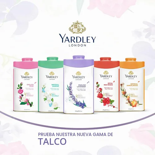 Vista 8 de Yardley London Talco perfumado, rosas rojas, 8.8 onzas, 8.82 oz