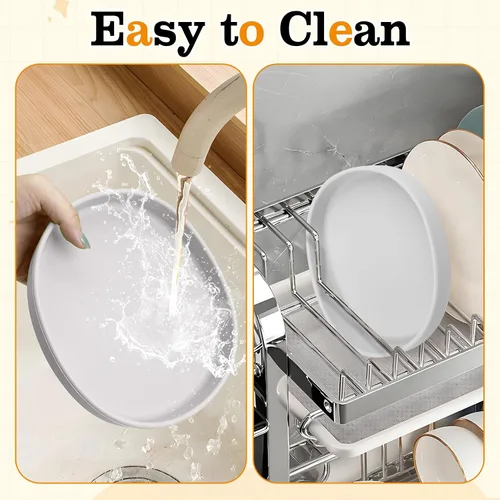 Vista 5 de BNOSDM Plato de Comida de Silicona para Perros, Cuenco Poco Profundo para Perros, Plato Plano para Gatos, 1 Paquete, Platos Pequeños para Cachorros