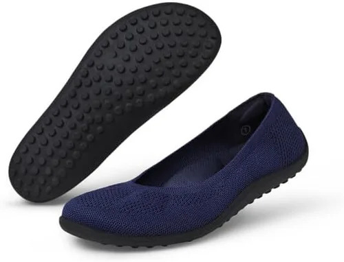 Vista 6 de Arromic Zapatos planos de ballet con puntera ancha para mujer, lavables y de punto, zapatos elegantes (versión)