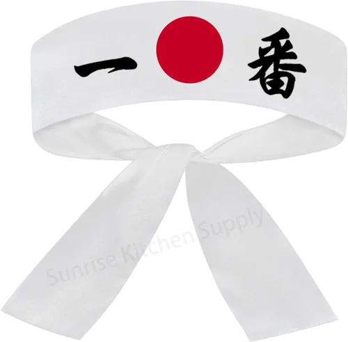 Vista 47 de Sunrise Kitchen Supply - Diadema de karate japonesa para chef de sushi hachimaki, 2 piezas