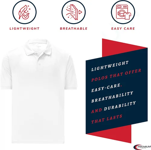 Vista 77 de Premium Wear - Camisetas tipo polo para hombre, con gran absorción de humedad