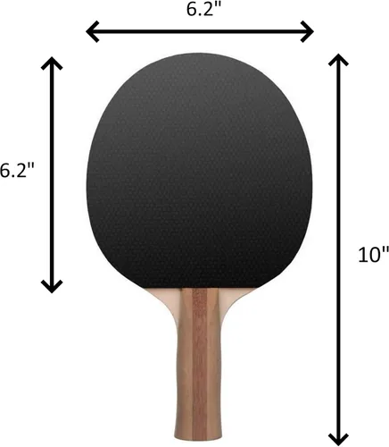 Vista 4 de Pala de ping pong con diseño de piña, raqueta de tenis de mesa prémium de 5 capas (negro en la parte trasera)