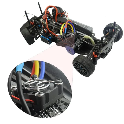 Vista 6 de Disipador de calor de motor RC con ventilador de enfriamiento de 5 V, apto para 540 550 3650 F540 3660 3670 Tamaño sin escobillas Motor Disipador