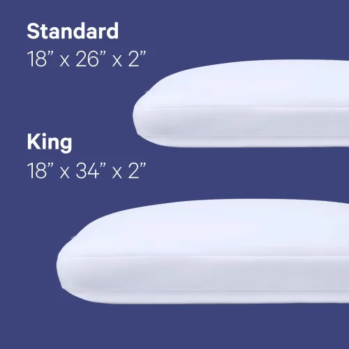 Vista 11 de Casper - Almohada para dormir de espuma de perfil bajo para dormir, estándar, color blanco