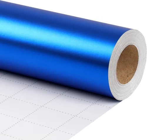 Vista 17 de LaRibbons Papel de regalo negro, rollo de papel de regalo de metal mate de color sólido, 17 pulgadas x 33 pies, papel de regalo para Navidad, día