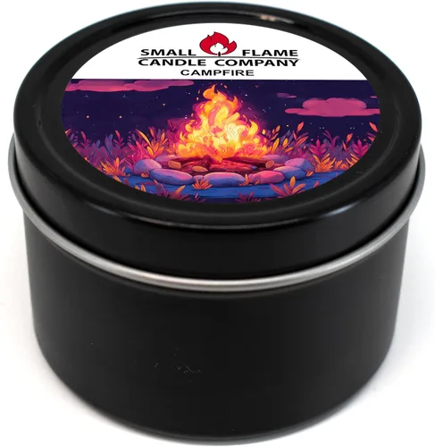 Vista 2 de Vela de soja de coco natural hecha a mano de Small Flame Candle Company (Campfire)