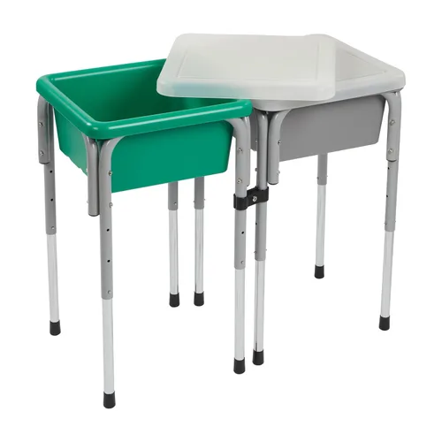 Vista 14 de ECR4Kids Mesas modulares de juego con arena y agua con tapas, varios colores, Azul, 1