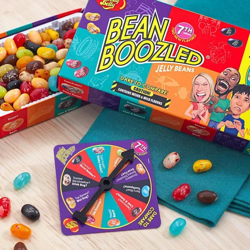 Vista 6 de Juego de mesa Jelly Belly de regalo, peso neto 3.5 onzas, empaquetado por Snack Bites Inc.