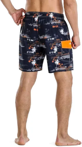 Vista 4 de Nonwe Shorts de baño suaves de secado rápido para hombre, ajuste relajado, con dibujo