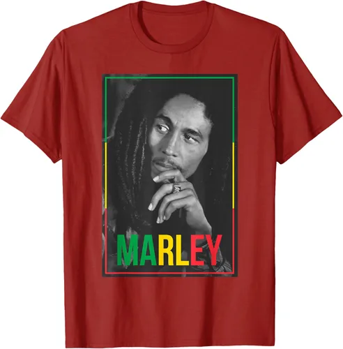 Vista 62 de Camiseta blanca oficial de Bob Marley Photo S Negro