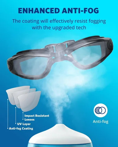 Vista 4 de Aegend Swim Goggles, Swimming Goggles No Leaking Full Protect Adult Youth