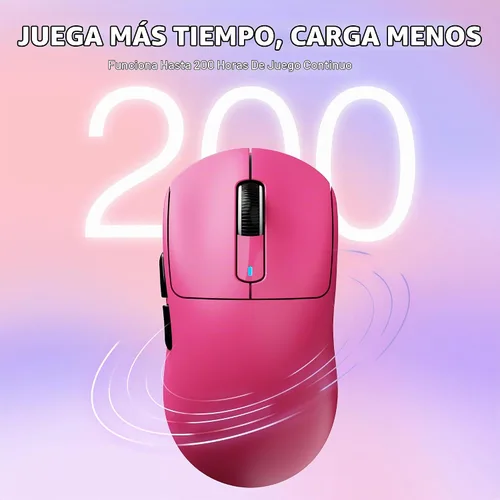 Vista 6 de ATTACK SHARK X3 Mouse inalámbrico para juegos, mouse ergonómico de computadora de 49g, sensor óptico PAW3395 de triple modo de 26K DPI, duración