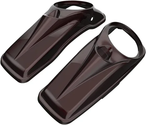 Vista 67 de Tapas para bocinas de motocicleta aptas para 2014+ Harley Touring Hard Saddle Bags - Whisky ámbar, 8 pulgadas Amber Whiskey