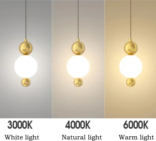 Vista 4 de Lámpara colgante moderna de cristal con forma de globo, retro de cobre completo regulable LED para colgar en el techo, lámpara LED de altura
