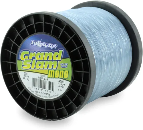 Vista 6 de Sedal de Pesca de Monofilamento HI-SEAS Grand Slam - Fuerte y Resistente a la Abrasión en Transparente, Rosa, Verde, Azul Ahumado, Amarillo Amarillo