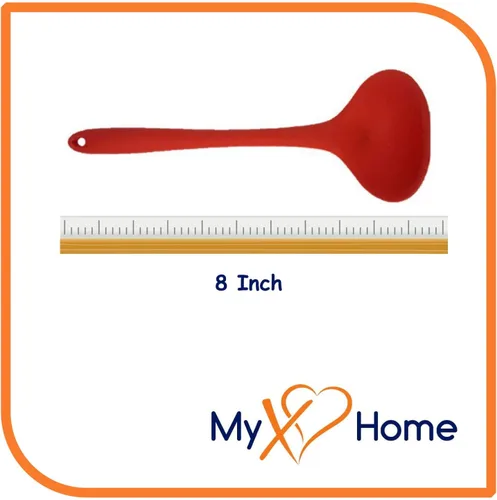 Vista 3 de Cucharón de silicona roja de 8 pulgadas (6 cucharones) de MyXOHome