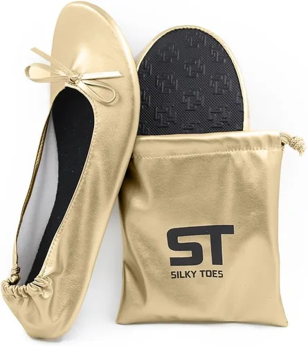 Vista 50 de Silky Toes Zapatos planos plegables para mujer, zapatos de ballet para A-Negro