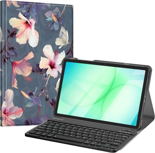 Vista 10 de FINTIE Funda con teclado para Samsung Galaxy Tab A11 Plus/A9 Plus 11'', color negro 3 ángulos de visión, teclado Bluetooth desmontable, batería