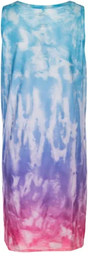 Vista 5 de SCEINRET Vestido sin mangas para mujer, con estampado floral y cuello redondo, sin mangas, mini vestidos