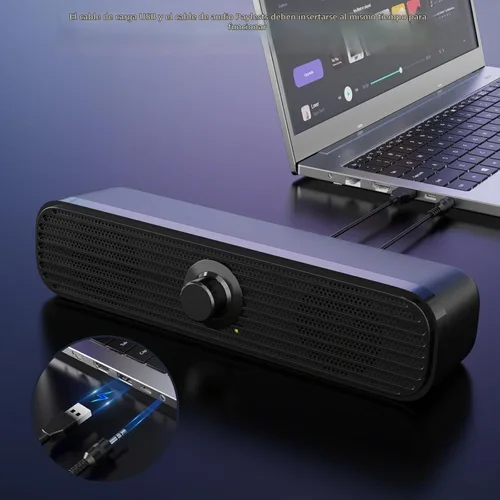 Vista 5 de 1Mii Altavoces de computadora para computadora de escritorio, tableta portátil, altavoces de PC alimentados por USB, pequeños altavoces con cable