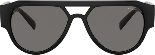 Vista 3 de Versace Gafas de sol para hombre marco negro gris oscuro lentes polares 2244in