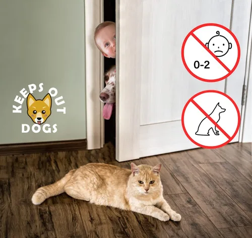 Vista 3 de Elilier Soporte de pestillo para puerta de gato, 8 tamaños ajustables 1*negro