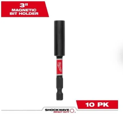 Vista 2 de Milwaukee 48-32-4505 Shockwave Soporte magnético para puntas de puntas de 3 pulgadas, paquete de 10