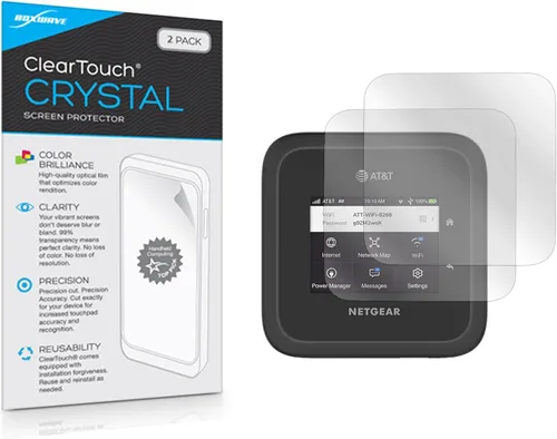 Vista 9 de BoxWave Protector de pantalla compatible con Netgear Nighthawk M6 Pro Mobile Hotspot (MR6500) – ClearTouch antirreflejos (paquete de 2), película