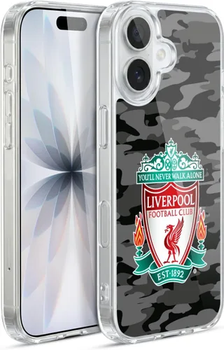 Vista 120 de Head Case Designs Funda de gel con licencia oficial del Liverpool Football Club Away Colourways Crest Camou [protección de grado militar] compatible