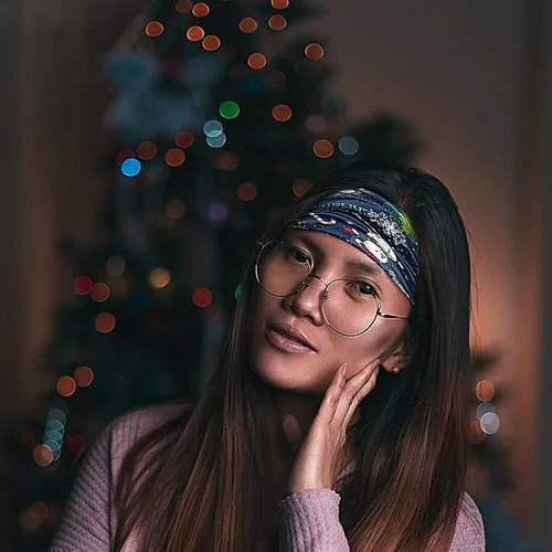 Vista 6 de Doneace Diademas trenzadas de Navidad, con diseño de copo de nieve, alce, turbante elástico, para el cabello, accesorios para el cabello