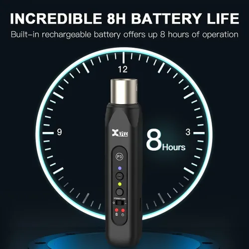 Vista 6 de Xvive Receptor P3 Bluetooth XLR para mezclador de audio, PA activo, sistemas DJ